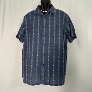 Billabong XL Core Fit Blue Tribal Geometric Button Up Shirt Surf Casual
Normcore